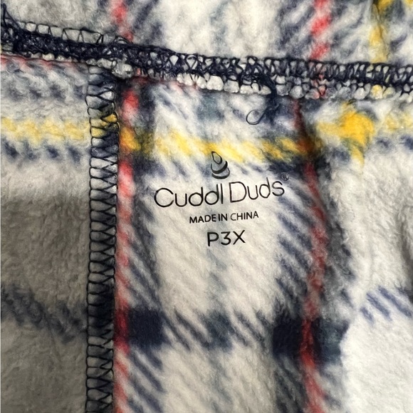 Cuddl Duds Blue Plaid Pajama Pants - Picture 2 of 4